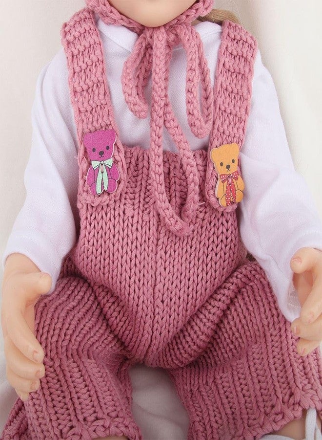 OOTLO Reborn Baby Dolls Girl, 22" Beautiful Lifelike Doll Full Body Vinyl Silicone with Long Hair for Kids, Realistic Newborn Baby Doll with Feeding Toy for Birthday Christmas, Multicolor - Image 4